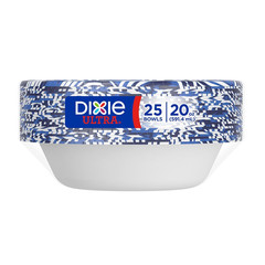 , Large Paper Bowls, 20 Oz, 25 Count, Microwave Safe, Compostable, Disposable Bo