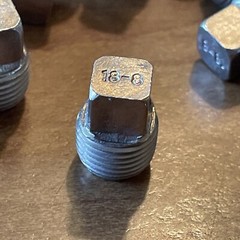 Stainless Steel Square Head Pipe Plug 1/8” Type 304 18-8 Qty 50