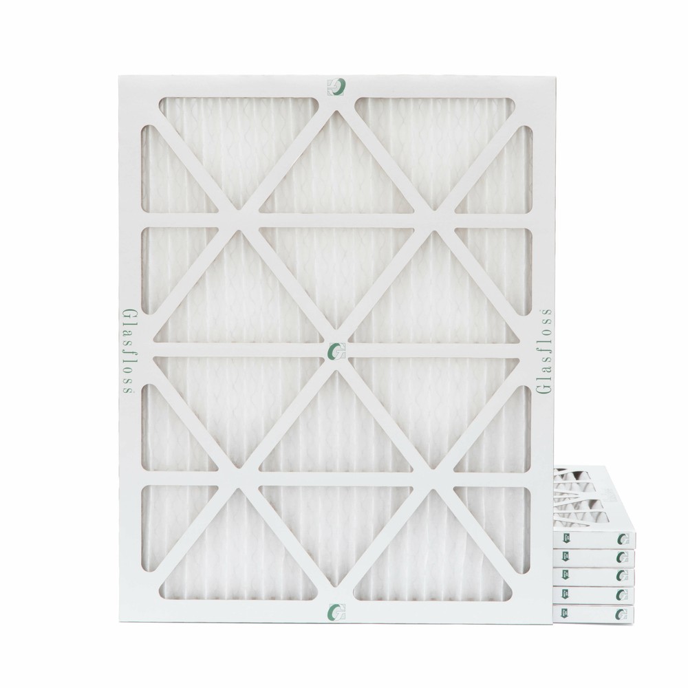 Glasfloss ZL 16x20x1 MERV 10 (FPR 7) Pleated Furnace Air Filters. 6 Pack