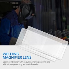 TRQWH Universal Fit Welder Magnifying Lens, 1.0 Diopter Cheater Lens (2-Pack)