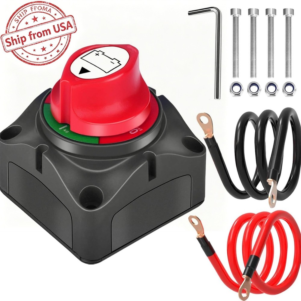 Battery Disconnect Switch Cut/Shut Off 275-1250Amp Marine Boat RV Camper 12V-48V