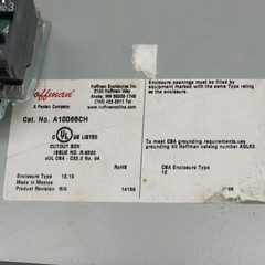 Hoffman A10086CH 10″ x 8″ x 6″ Electrical Enclosure W/Backplate & Switch
