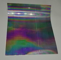 Silver 1/4 inch Holographic Mosaic Prism Sign Plotter Vinyl Film