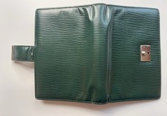 Gold Pfeil Organizer Wallet Notebook Filofax Pocket Size Green Leather/ Krause