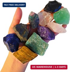 2 lb Raw Crystals and Healing Stones Bulk for Tumbling, Wire Wrapping, Wicca Rei