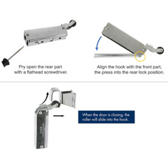 1-4X For Kason 1094 SureClose Hydraulic Door Closer with Flush to 3/4 Inch Hook