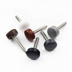 50 Pcs Black Plastic Hinged Screw Cover Caps for Sleek Finish on Projects