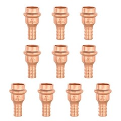 10 PCS EFIELD 1/2″ Press X 1/2″ PEX Crimp Coupling Copper Fittings, Lead Free