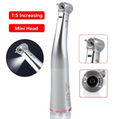 Dental LED 1:5 increasing fiber optic Handpiece Contra Angle For KAVO Motor