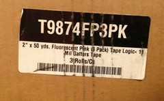 Tape Logic Fluorescent Pink Gaffers Tape 11.0 Mil T9874FP3PK 2″ x 50 yds 3 Rolls