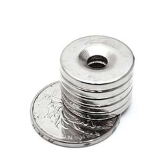 Lot Thicker Strong Magnets Countersunk Ring 5mm Hole Large Rare Earth Neodymium