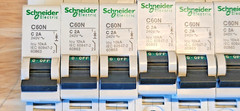 (Lot of 8) SCHNEIDER ELECTRIC C60N-C2A Circuit Breaker 2Amp