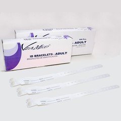 ID Identification Bracelet WHITE Adult Hospital Medical Disposable 100 Pcs. NEW