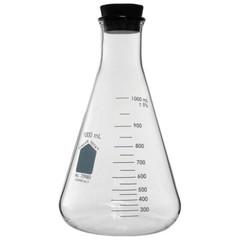 PYREX Vista 1000mL Narrow Mouth Erlenmeyer Flasks w Heavy Duty Rim 70980-1L