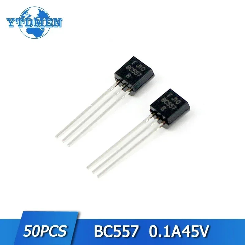 50PCS Transistor BC547 BC557 BC547B BC557B NPN PNP Triode Transistors DIY Kit