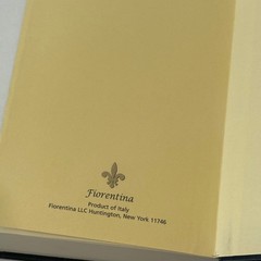 Fiorentina Italy Black Croc Embossed Leather Journal Unlined Hardcover Notebook