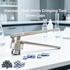 20mm Flip Vial Crimper, 100 Pcs Flip Caps and 100 Pcs Rubber Stoppers Are Includ
