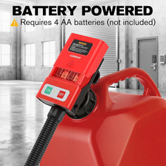 Fuel Transfer Pump with Auto-Stop, 3.8 GPM, 71″ Hose, Gas Can Fuel Pump with 4 A