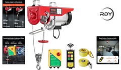 Compact 1150W Wireless Hoist for Efficient Lifting – 40ft Height for Factories