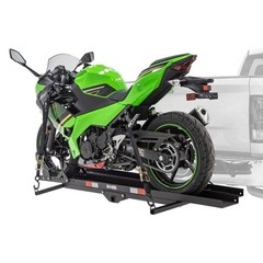 Black Widow Motorcycle Bike Carrier with Ramp for 2″ Hitch, 600 Pound Capacity