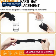 Hard Hat Top Pads and Sweatbands for Safety Helmet, Washable Hard Hat Cooling Li