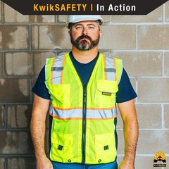 KwikSafety CLASSIC (2 PACK) Safety Vest Class 2 Hi Vis Reflective ANSI PPE