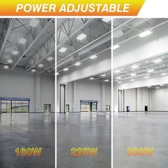 2 Pack 300W LED Linear High Bay Light 45000LM Adjustable 3000K~5000K Commercial