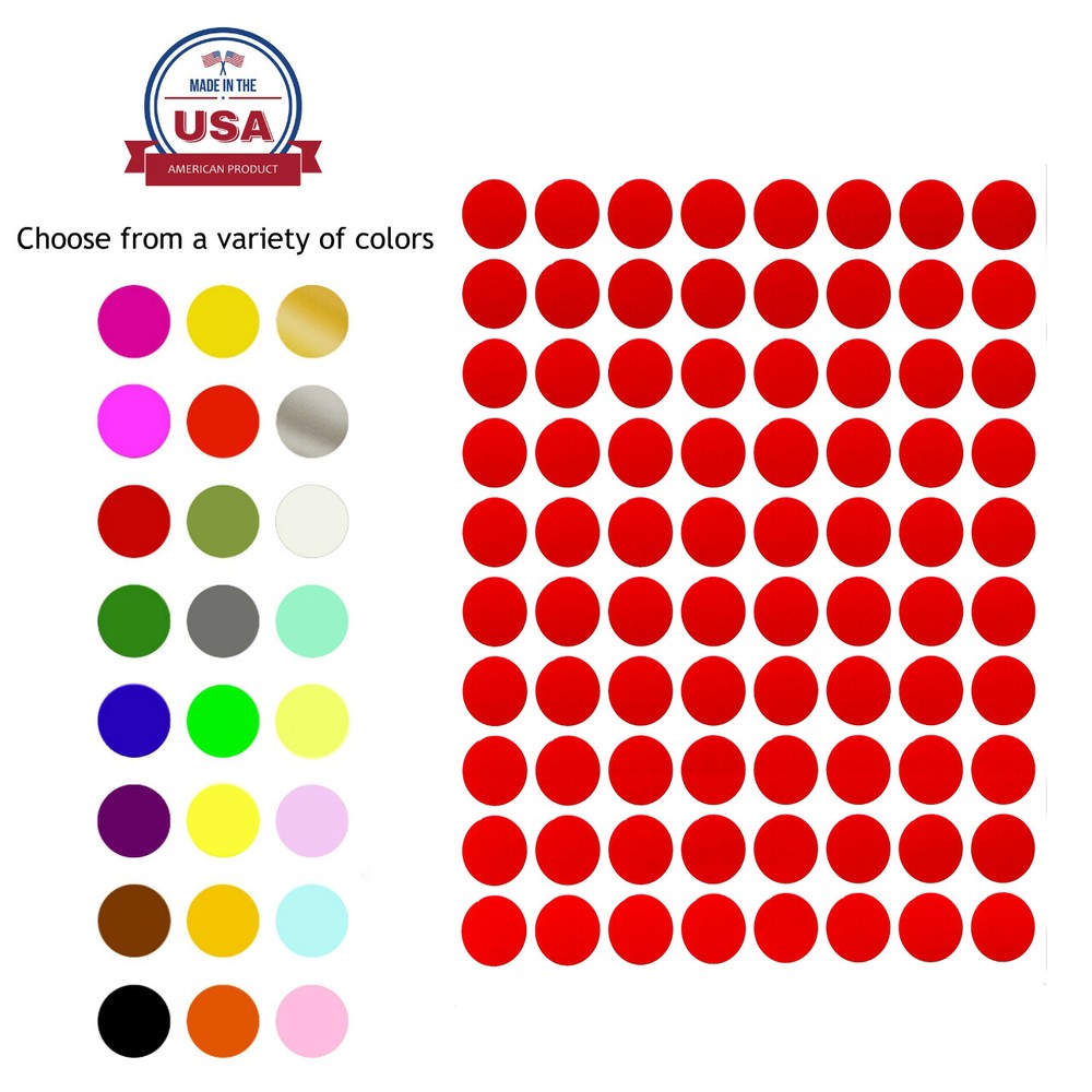 Royal Green 13MM Color Coding Labels 1/2″ Round 24 Colors Available