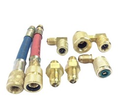 Universal A/C Automotive Air Conditioning Flushing Adapter Kit 8pcs.