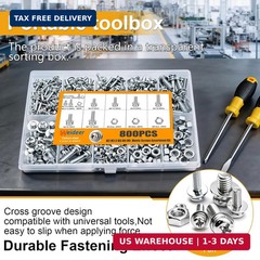 weideer 800Pcs Nut and Bolt Assortment Kit,M2 M2.5 M3 M4 M5 Machine Screws, Batt