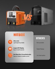 HITBOX Mini Welder 110V 160A MMA Stick Lift TIG IGBT Portable Welding Machine