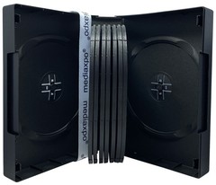 7 Black 16 Disc DVD Cases & 100 OPP Bags