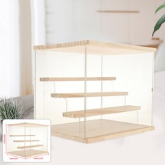 Stylish Wood & Acrylic Display Shelf for Organizing Small Items