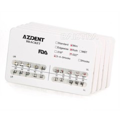 100X AZDENT Dental Orthodontic Bracket Braces Mini Roth Slot.022 Hooks 3-4-5