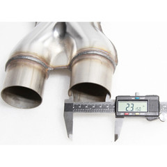 SS X-Pipe,Universal X-Pipe for 2.25″ OD Pipe Projects,Dual Inlet/Outlet 2.25″ ID