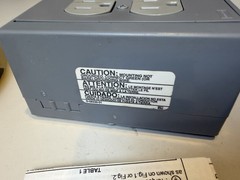 Hubbell DIN Rail Utility Box DRUB15 Duplex Straight Blade Receptacle, 5-15R,