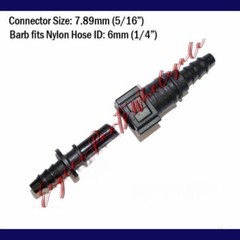 7.89mm 5/16″ in Fuel Line Quick Connector Hose ID = 1/4″ in 6mm Fitting Pair Gas