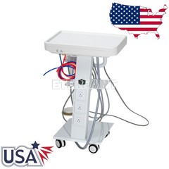 Portable Dental Mobile Delivery Unit System 4 Holes Suction Cart with Socket