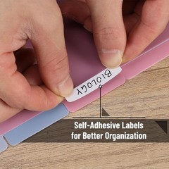 12-Pack Misty Plastic Binder Dividers with Tabs