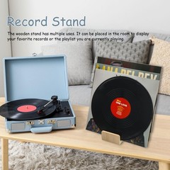 Monciysn 2 Pack 4 Tier Wood Brochure Display Stand, Flyer color
