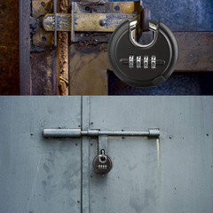 Combination Disc Padlocks for Outdoor – Heavy Duty 4 Digit Code Lock, Combo Disc