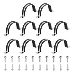10Pcs 57mm (2-1/4″) Cable Clamps, for Black Rubber Pipe Clamps