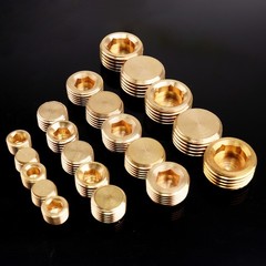 20pcs 1/8″ 1/4″ 3/8″ 1/2″ NPT Brass Hex Countersunk Plugs Socket Pipe Fittings