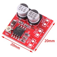 DC 5V-12V LM386 electret microphone power amplifier board gain 200 times
