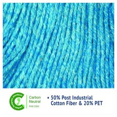 Boardwalk 502BLEA 5 in. Super Loop CO/SYN Fiber Wet Mop Heads – Blue, Medium New