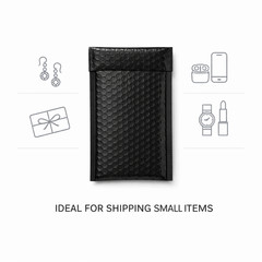 Wholesale 1000 Black Poly Bubble Mailers #000 4×8 Tear & Water Resistant