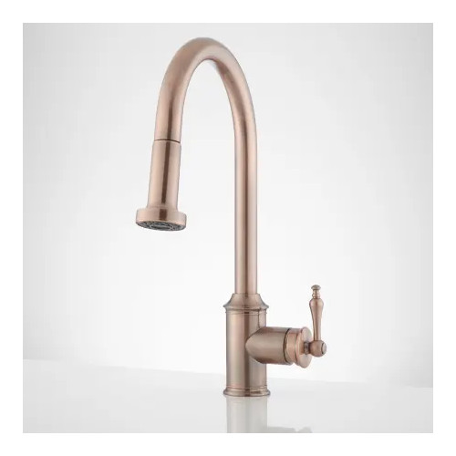 SIGNATURE HARDWARE SOUTHGATE PULL-DOWN KITCHEN FAUCET -ANTIQUE COPPER