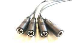 5-Pack Female DC Power Cable Wire 5.5×2.5mm Pigtail Barrel Jack Plug 22AWG 8″