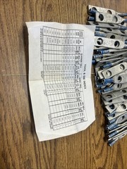 Box Of 50 Blue YA6C-2N LCN6-12 2 Hole Long Barrel Compression Lugs 6STR 1/2” NOS