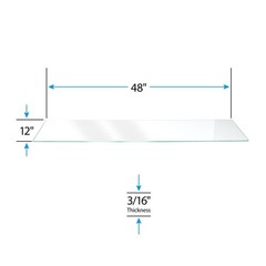 SSWBasics Tempered Glass Shelf – Set of 2 – Stylish & Sturdy Floating Shelves